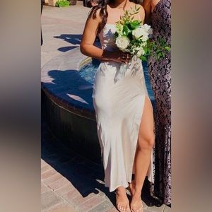 Silky champagne dress!!!